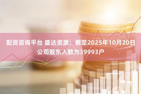 配资咨询平台 盛达资源：截至2025年10月20日公司股东人数为39993户