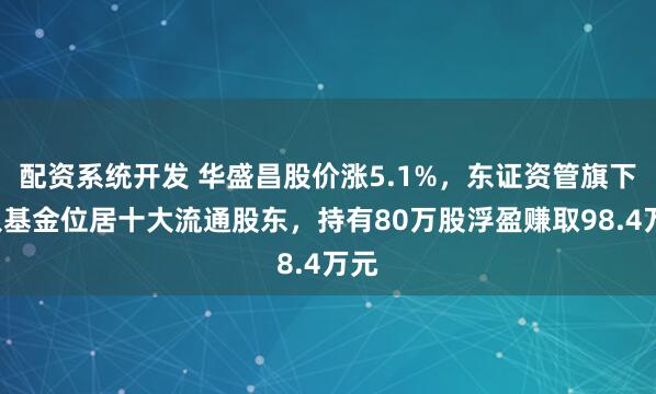 配资系统开发 华盛昌股价涨5.1%，东证资管旗下1只基金位居十大流通股东，持有80万股浮盈赚取98.4万元