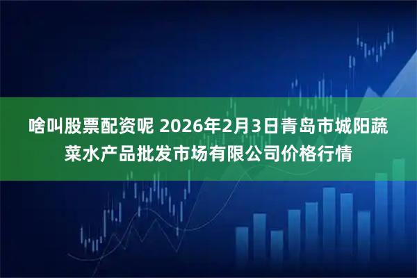 啥叫股票配资呢 2026年2月3日青岛市城阳蔬菜水产品批发市场有限公司价格行情